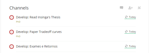 Projeto Channels no Todoist